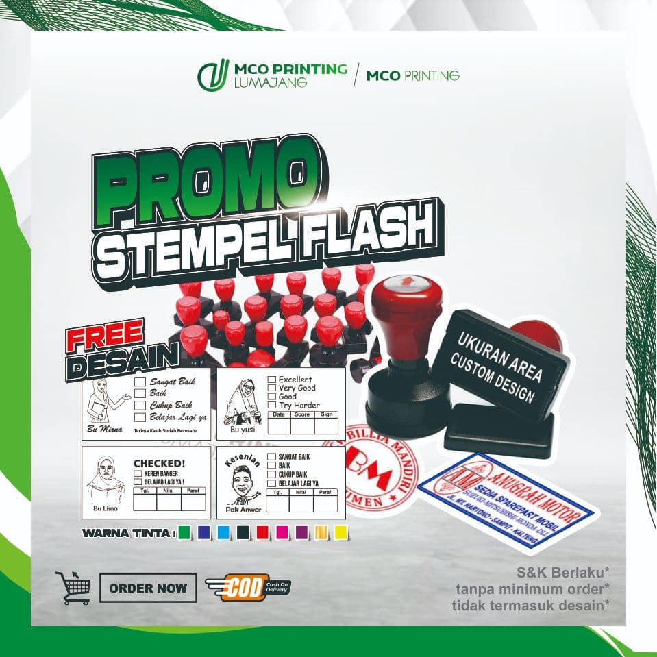 PROMO!! CETAK STEMPEL GRATIS TINTA FLASH OTOMATIS CEPAT / CUSTOM  STEMPEL 1 JAM JADI!!