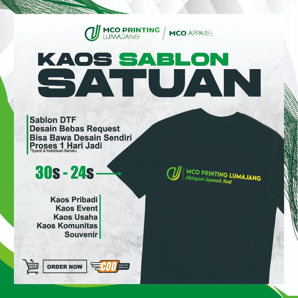[PREMIUM Cotton Combed 30s - 24s] Sablon Kaos Custom, Print T-Shirt Satuan / Lusinan / Grosir, Kaos DTF, Kaos Distro Desain Sendiri