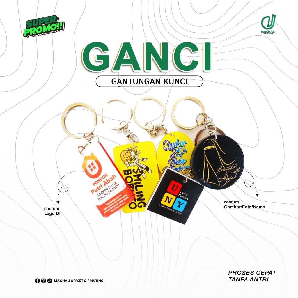 Gantungan Kunci Custom N